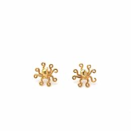 Handmade Gold Earrings Octopus