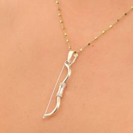 Handmade Silver Necklace Bow Odysseus