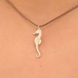 Handmade Silver Necklace Seahorse